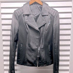 Vis Spiga asymmetrical genuine leather Jacket